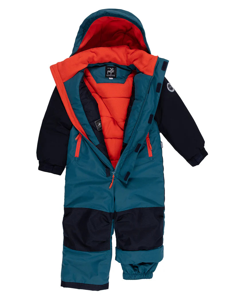 P&T Kids' Simon Teal One-Piece Snowsuit