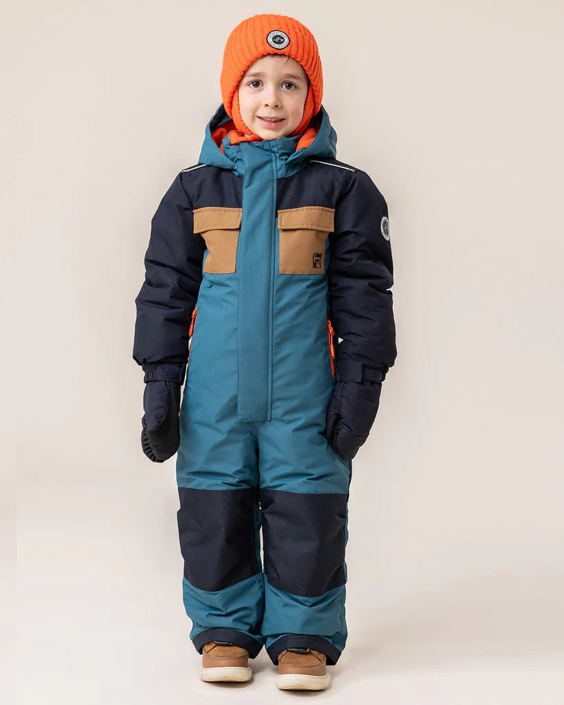 P&T Kids' Simon Teal One-Piece Snowsuit
