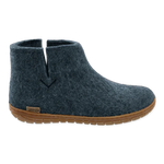 Glerups Adult Low Boot Slipper w/ Rubber Outsole