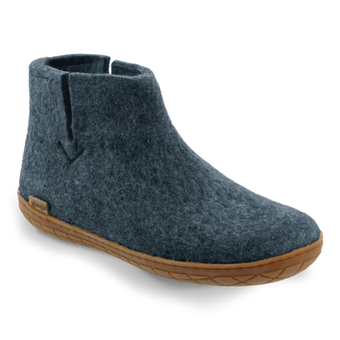 Glerups Adult Low Boot Slipper w/ Rubber Outsole