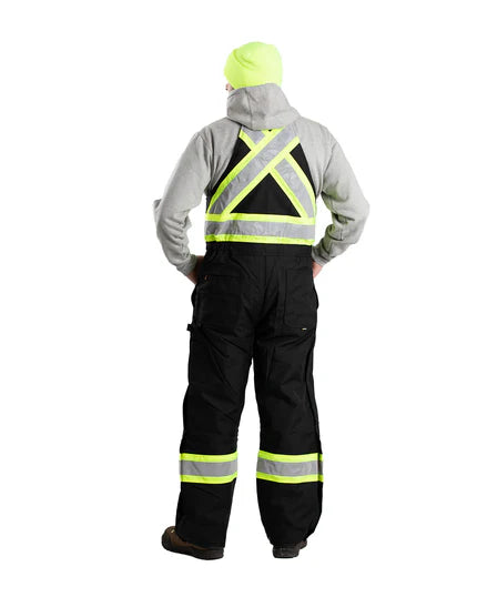 Berne Mens Safety Striped Arctic Insulated Bibs
