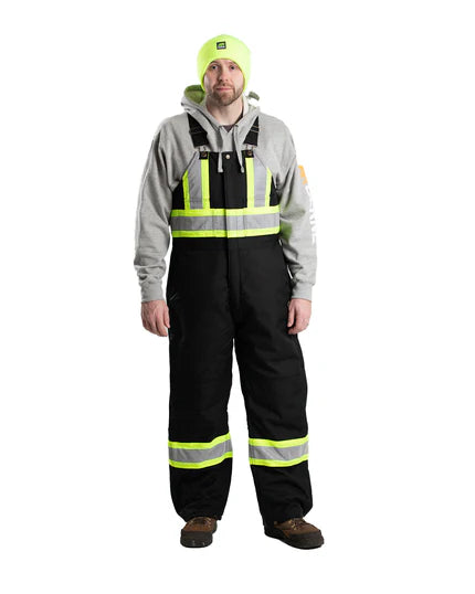 Berne Mens Safety Striped Arctic Insulated Bibs