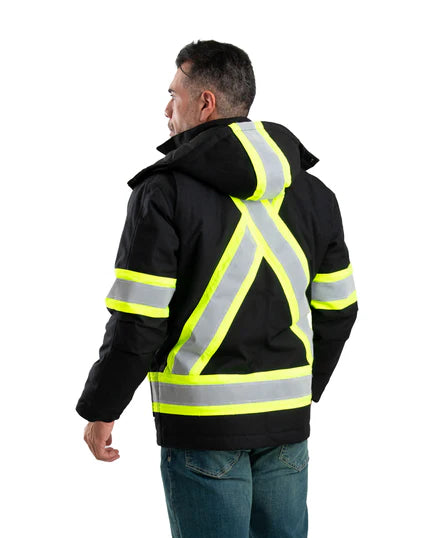 Berne Mens Safety Striped Arctic Insulated Coat
