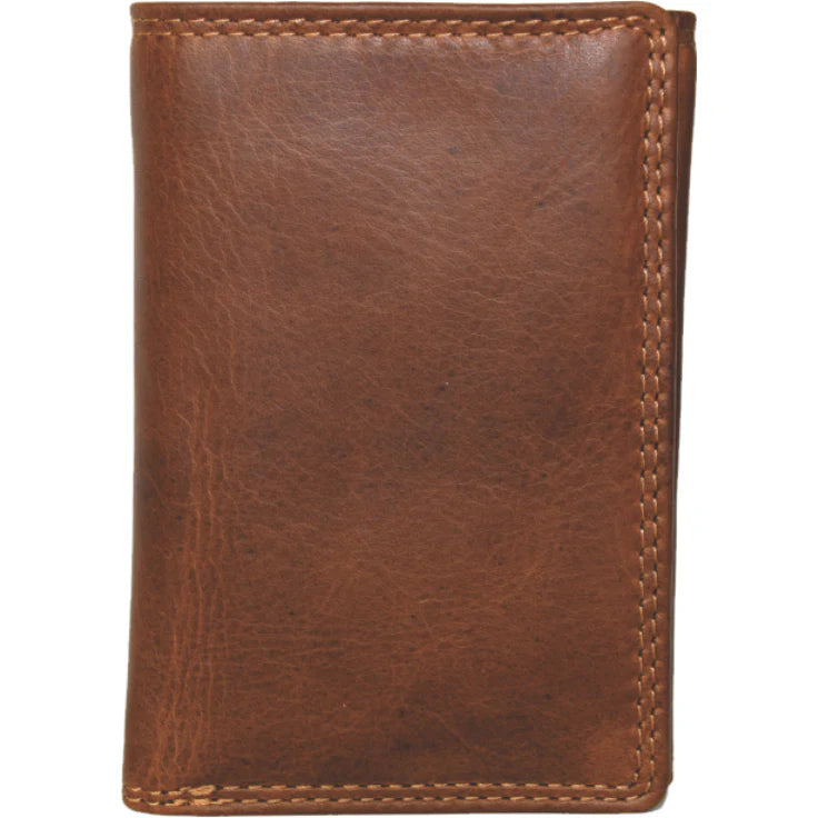Rugged Earth Brown Trifold Leather Wallet #6