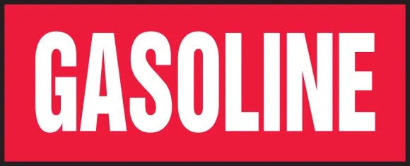 2"x5" Gasoline Sticker