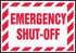 Accuform Emergency Shut-Off Sticker