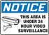 10"x14" 24 Hour Video Surveillance Plastic Sign