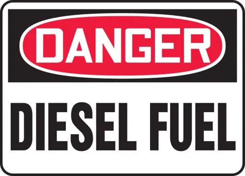 7"x10" Danger Diesel Fuel Sticker