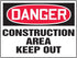 18"x24" Danger Construction Area Plastic Sign
