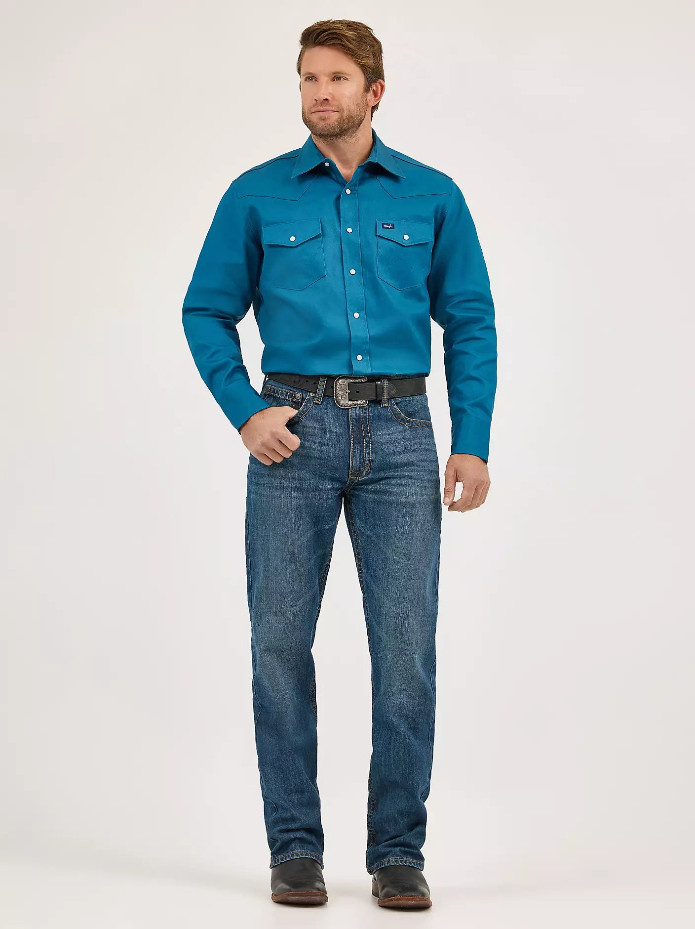 Wrangler Men's Cowboy Cut® Firm Finish Twill Work Shirt