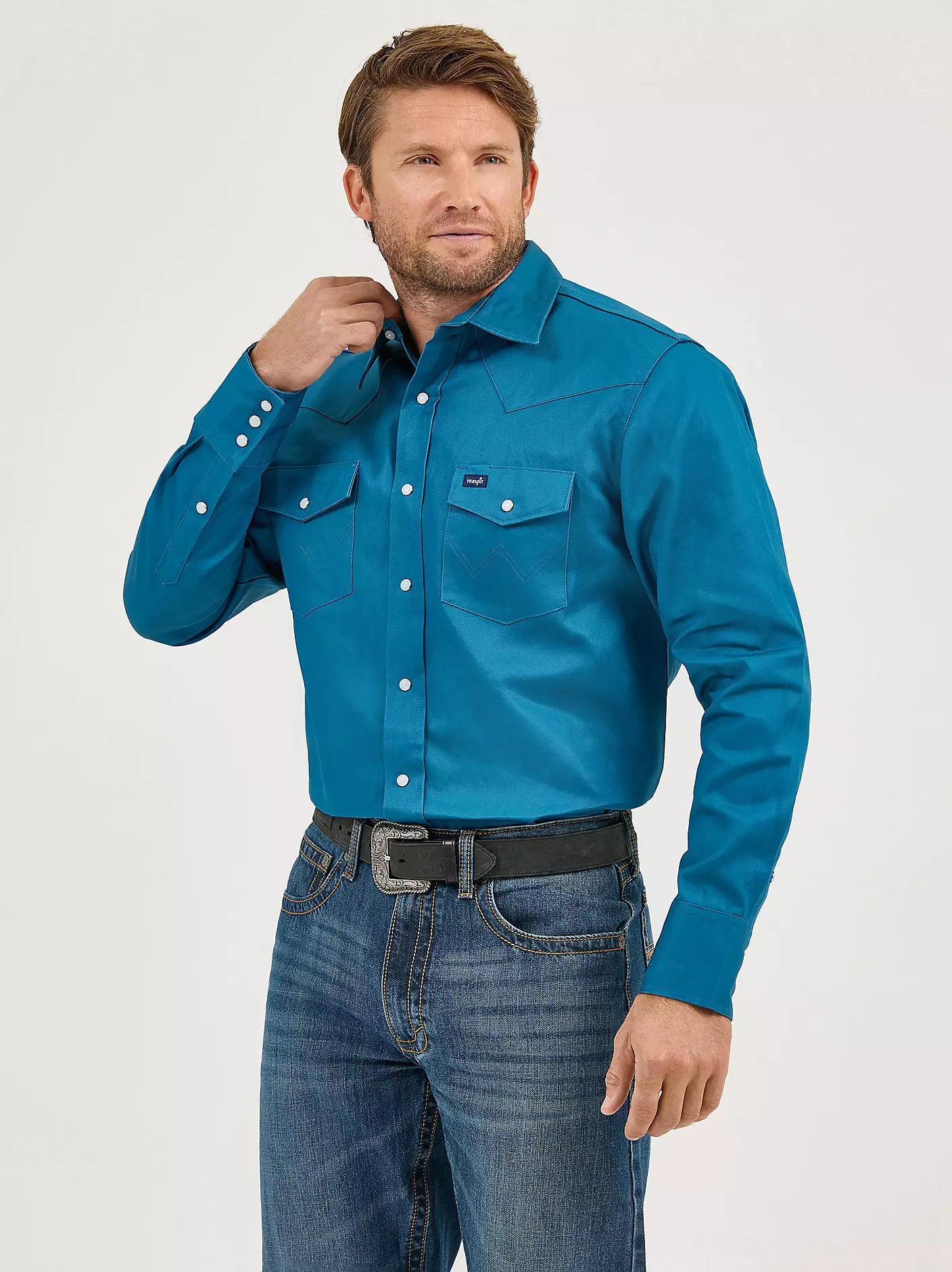Wrangler Men's Cowboy Cut® Firm Finish Twill Work Shirt