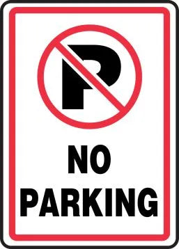 10"x14" No Parking Sticker