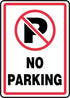 10"x14" No Parking Sticker