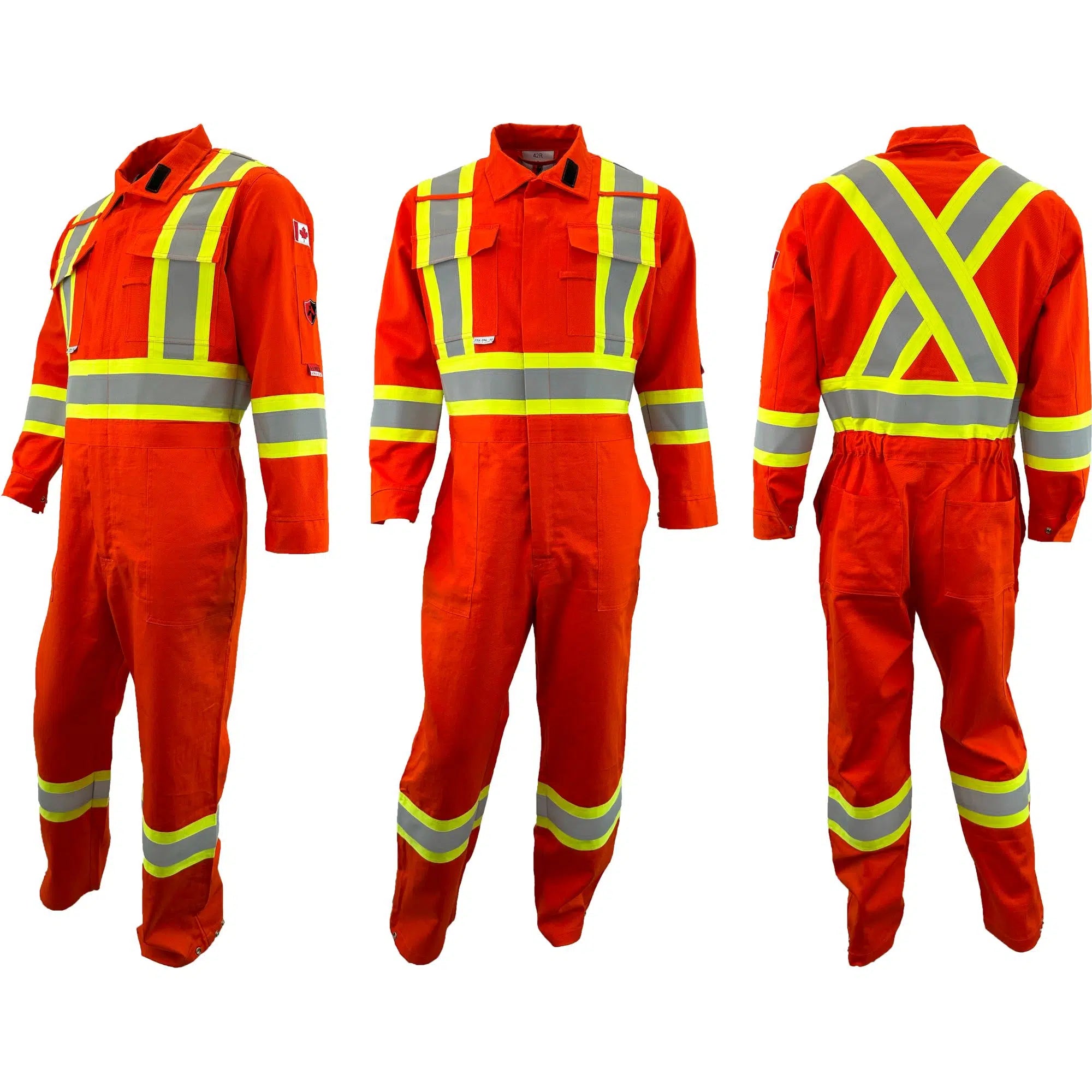 Atlas Poly/Cotton 4” Hi Viz Coveralls