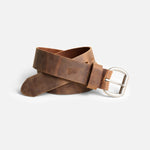Red Wing Leather Belt with Roller Bar in Brown