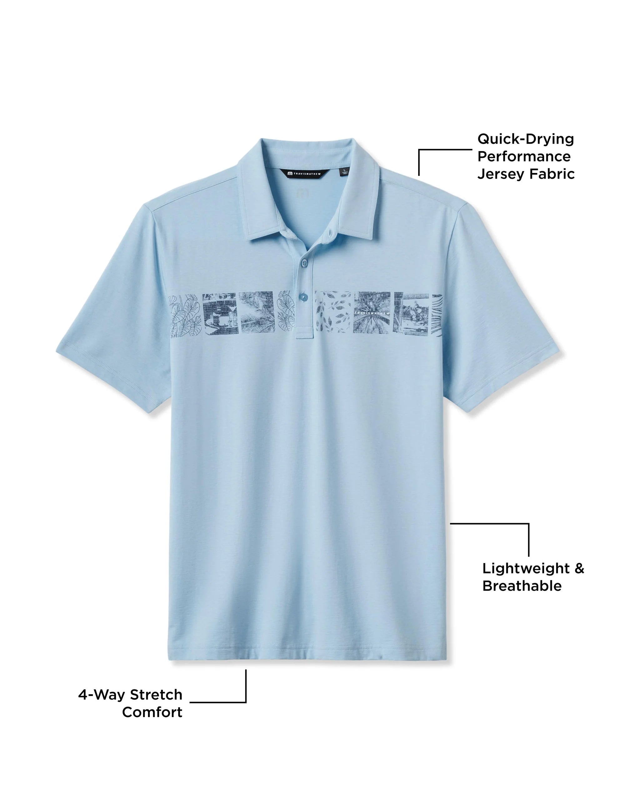 Travis Mathew Men's Performance Jersey Cruise Polo