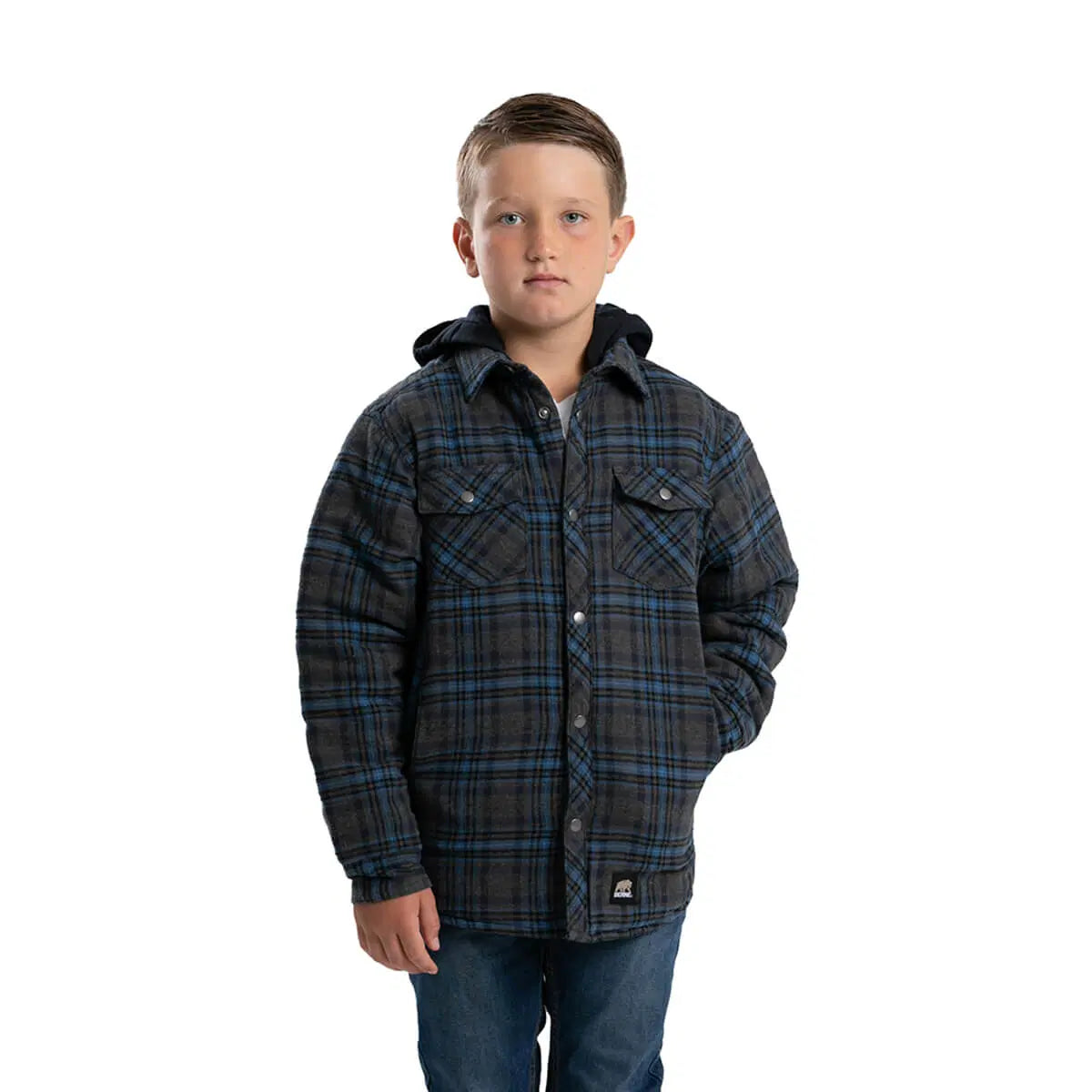 Berne Youth Heartland Quilt Lined Flannel Jacket