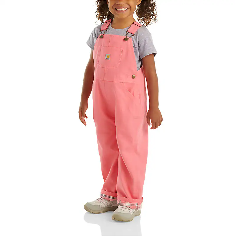Carhartt Kids Flannel Lined Bibs Size 24M-4T