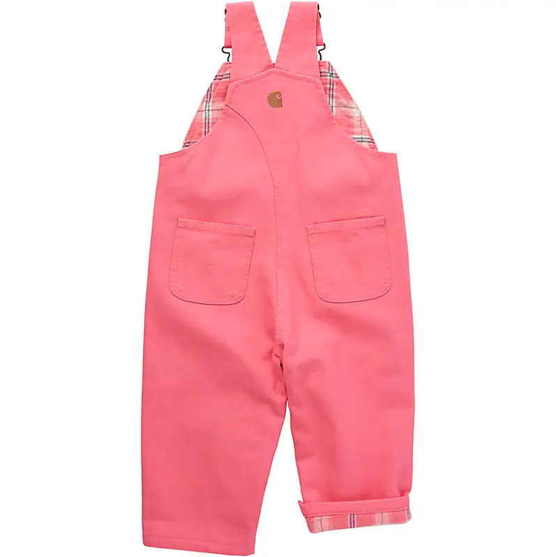 Carhartt Kids Flannel Lined Bibs Size 24M-4T