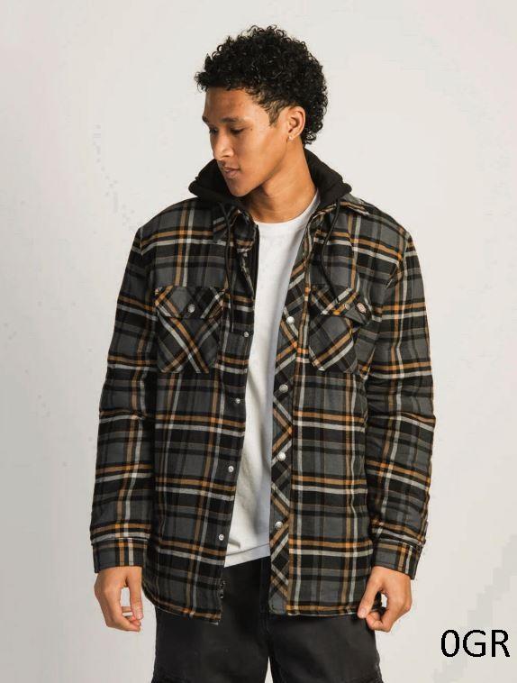 Dickies Mens Hooded Flannel Jacket