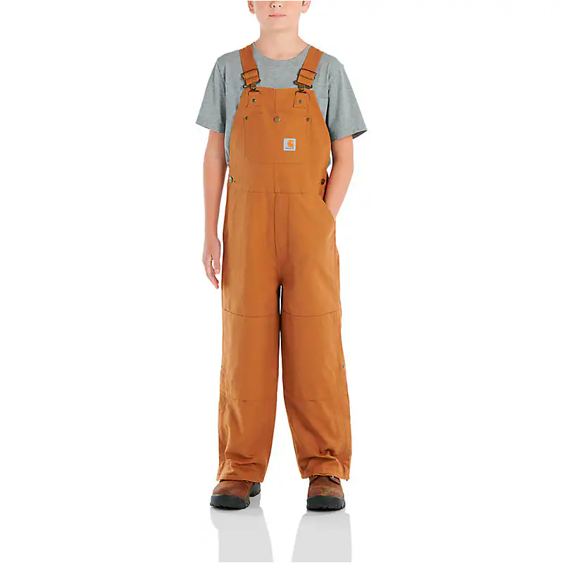 Carhartt Kids Insulated Canvas Bib Overalls Size 4-7