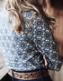 Cinch Light Blue Geo Print Snap Shirt