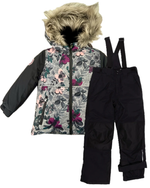 P&T Girls' Floral 2-Piece Snowsuit