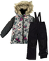 P&T Girls' Floral 2-Piece Snowsuit