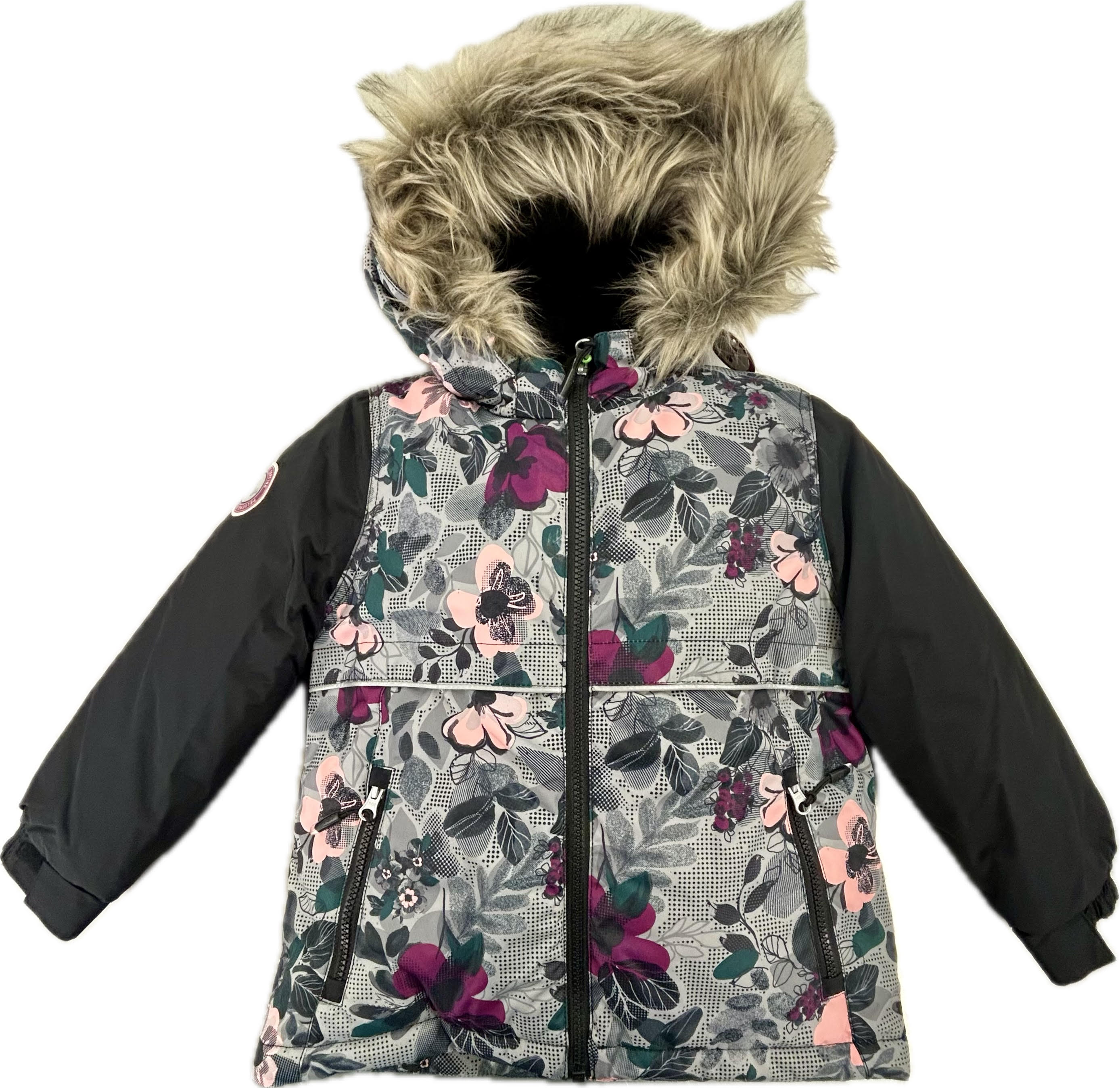 P&T Girls' Floral 2-Piece Snowsuit