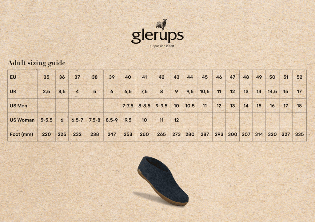Glerups Adult Slip-On w/ Rubber Outsole