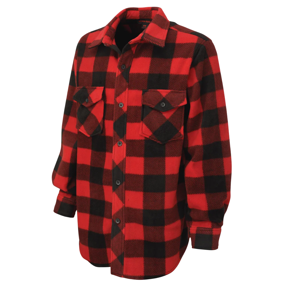 Tough Duck Men's Buffalo Check Fleece Shirt 2XL-3XL
