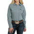 Cinch Blue & Green Circle Geo Print Shirt
