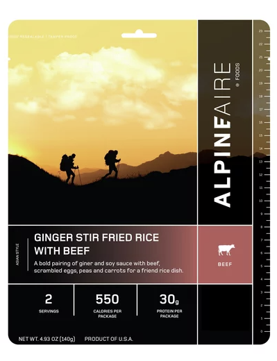 Alpine Aire Ginger Stir Fried Rice with Beef Freeze Dried Meal