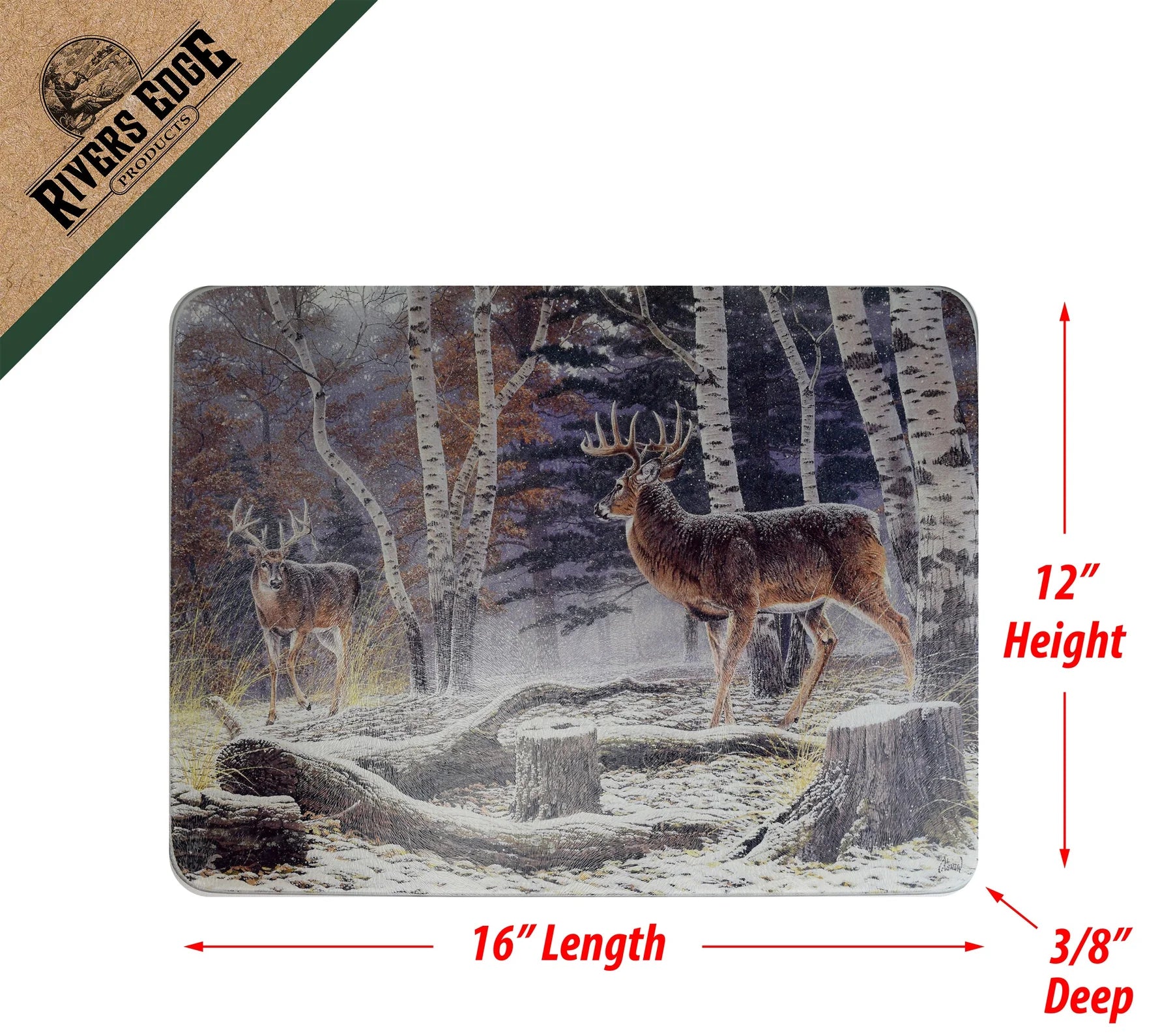 Rivers Edge 12"x16" Tempered Glass Cutting Board