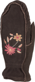 Auclair Womens Embroidered Suede Mitt