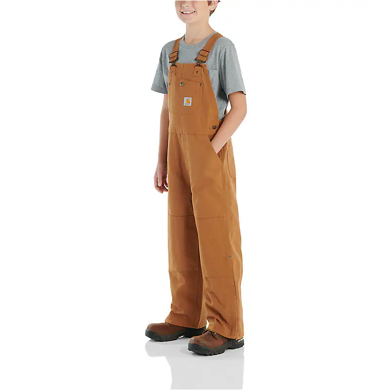 Carhartt Kids Insulated Canvas Bib Overalls Size 4-7
