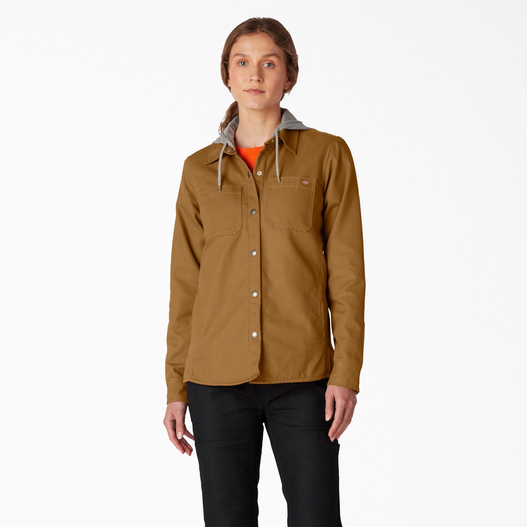 Dickies Women's Duck Hooded Shirt Jacket