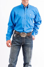 Cinch Men's Solid Blue Button Down