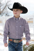 Cinch Kids Purple Geometric Print Button Down