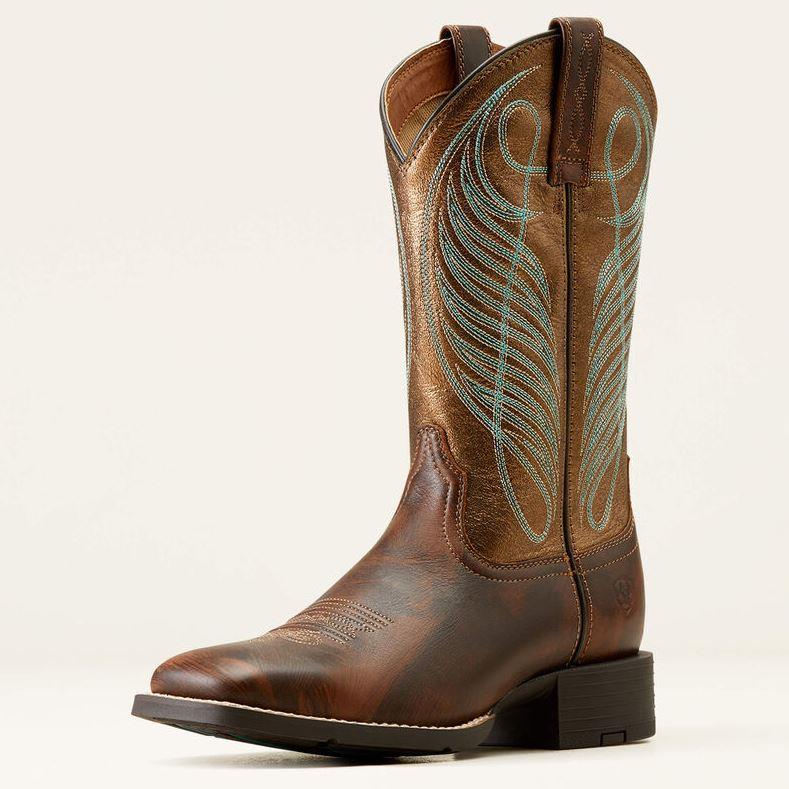 Women's Ariat Round Up Wide Square Toe Western Boot