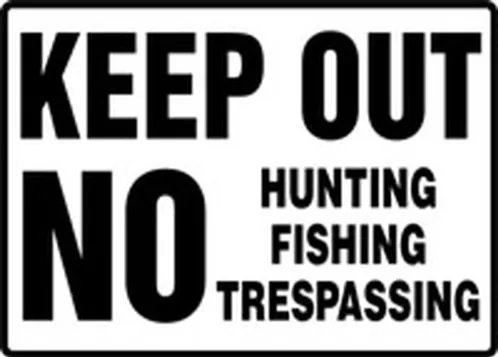 Keep Out 10"x14" Aluminum Sign