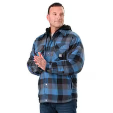 Berne Men's Quilt-Lined Hooded Shirt Jacket