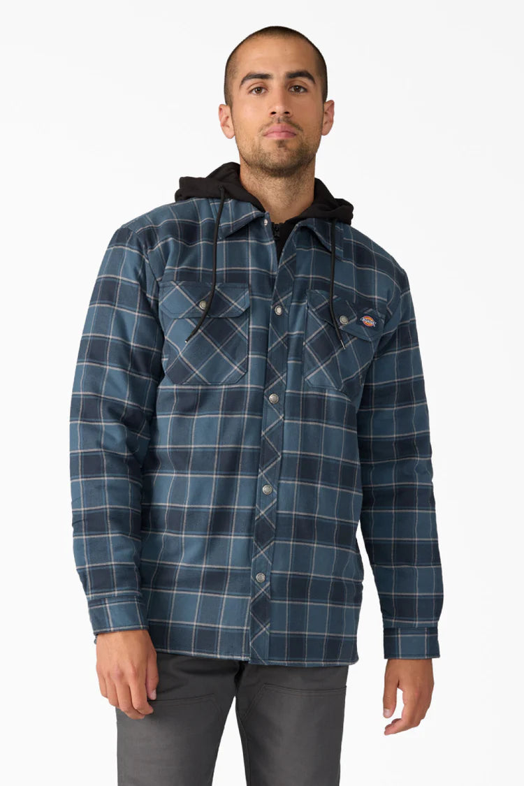 Dickies Men's Hooded Flannel Jacket
