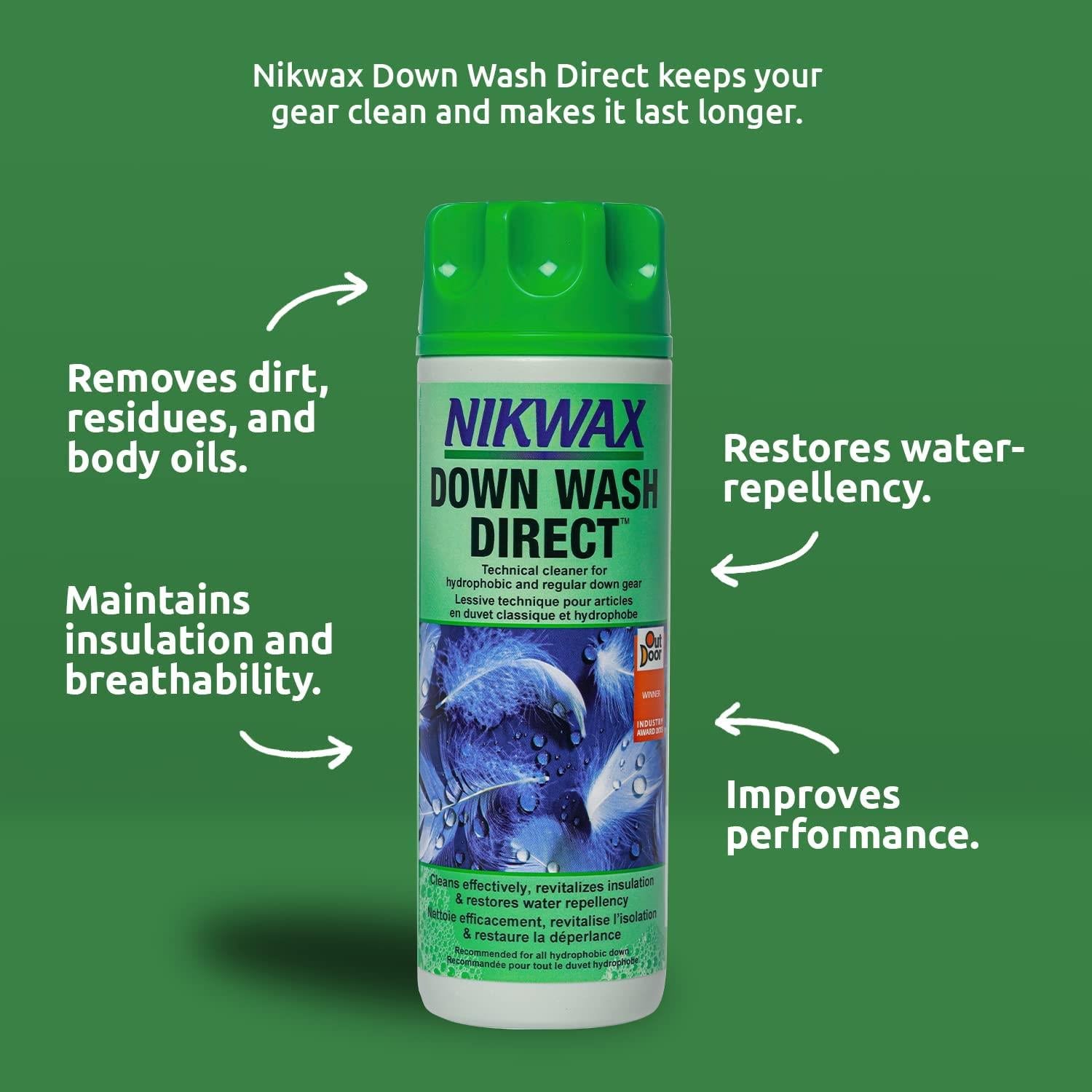 Nikwax Down Wash Direct 300ml | ruggednorth.ca