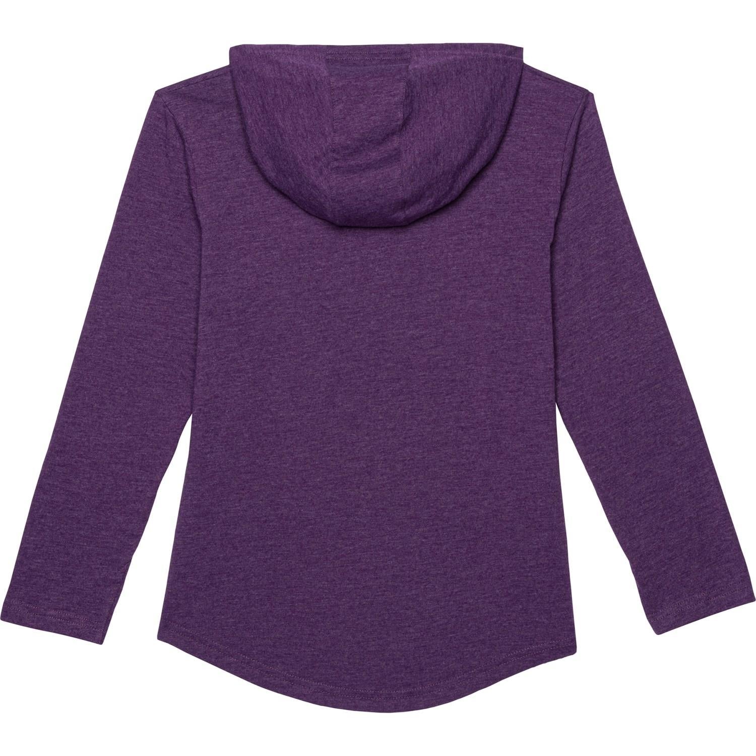 Crown Jewel Heather | Carhartt Girls Long-Sleeve Hooded Shirt | ruggednorth.ca