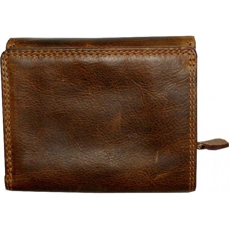 Rugged Earth Brown Trifold Leather Wallet #2
