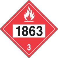Aviation Fuel 1863 Plastic Sign: Hazard Class 3
