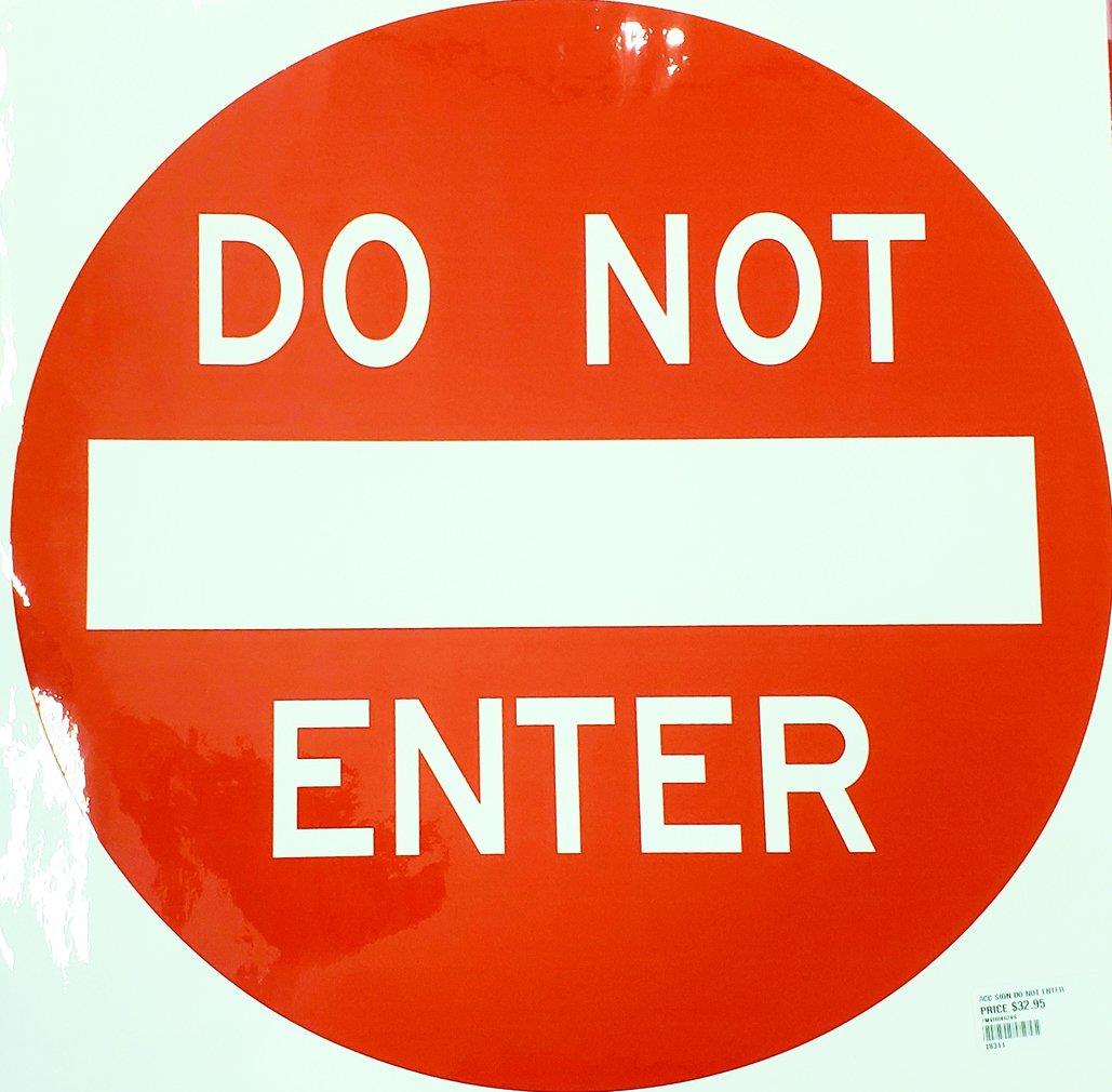 Do Not Enter Sticker