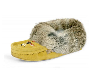 Laurentian Cheif Moccasins With Fur Trim