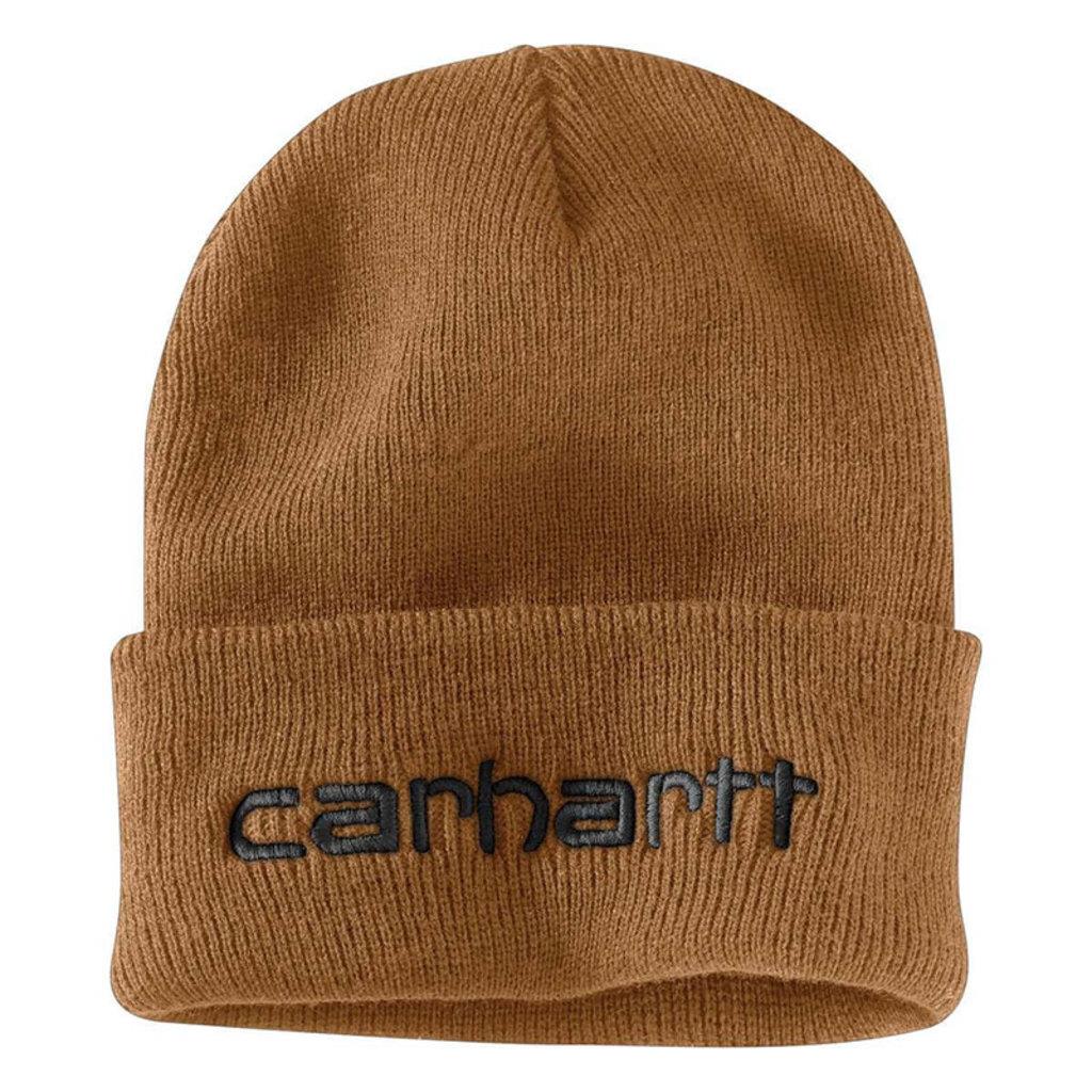 Carhartt Brown | Carhartt Insulated Logo Cuffed Beanie | ruggednorth.ca